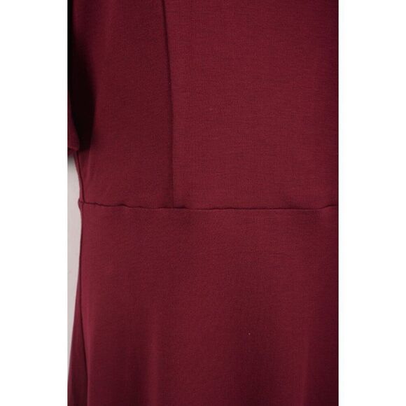 Boden Womans Alexis Dress UK 16 US 12 Burgundy A-Line Flutter Sleeve J0267 NWT - Picture 2 of 4